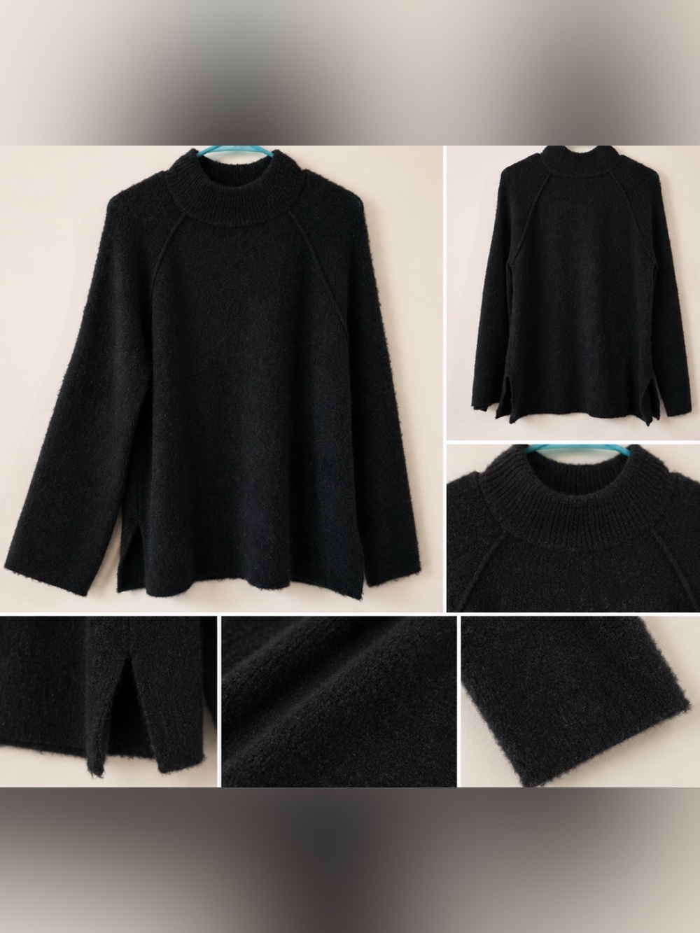 Calvin Klein Cozy Mock Neck Oversized Sweater
